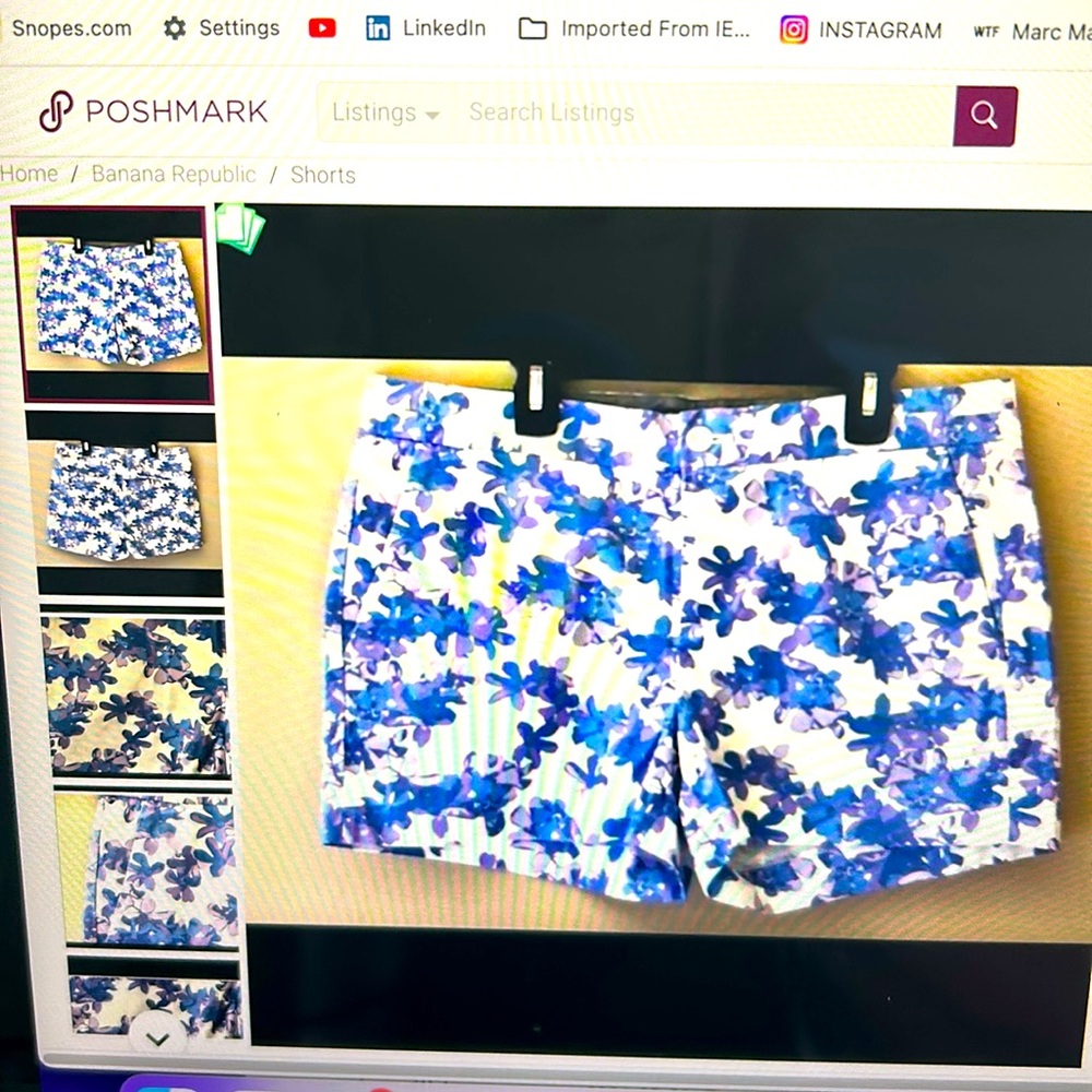 Banana republic active wear print shorts side pockets. Unique design.Best qualit